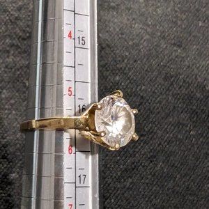 10K Cubic Zirconia Gold Ring